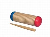 FELCO guiro shaker, wood, oval model, small, with pua