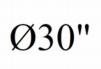 SONORUS VINTAGE Drum head white 30" - BASS