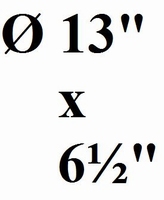 SONORUS Brass shell 13"x6½" - 33cm x 16cm