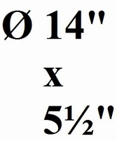 SONORUS Brass shell 14"x5½" - 35cm x 14cm