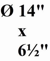 SONORUS Brass shell 14"x6½" - 35cm x 16cm