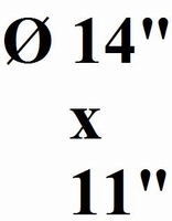 SONORUS Brass shell 14"x12" - 35cm x 30cm