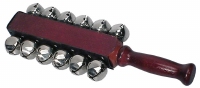 FELCO sleigh bells with wooden handle, 12 bells of 30 mm