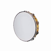 HAYMAN Tambourine wood 12" adjustable plastic head - 18j